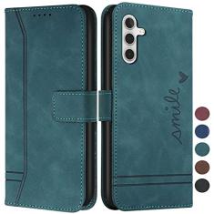 COTDINFOR Capa para Samsung Galaxy S24 FE, Galaxy S24 FE, capa carteira com suporte para cartão, capa flip de couro com suporte, carteira magnética à prova de choque para Samsung Galaxy S24 FE Smile