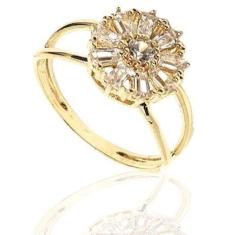 Anel de ouro 18k pizza com pedras - Elegancy Joias, 12