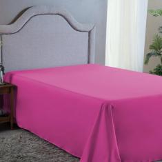 Lençol Cama Queen 400 Fios Acetinado e Aveludado sem Elástico Toque Ma