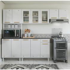 Cozinha De Aço Compacta Telasul Diamante 4Pçs C/ Kit Branco