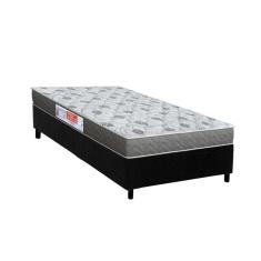 Conjunto Box Solteiro: Colchão Espuma Orthoflex D45 Comfortpedic + Base CRC Suede Black (88x188)