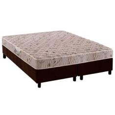 Conjunto Box Queen: Colchão Espuma Herval D28 St .louis + Base Crc Suede Brown(158x198)