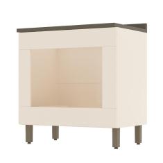 Balcão Forno Embutir Connect Off White-duna Com Tampo - Móveis Henn Off White-duna