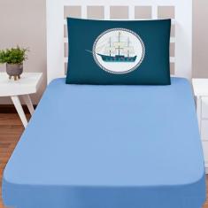 Jogo de Lençol Solteiro Soft 2 Peças Cama Fronha e Lençol Elástico 100