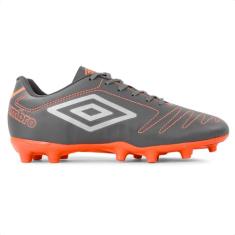 Chuteira Umbro Class Campo Cinza e Laranja 42
