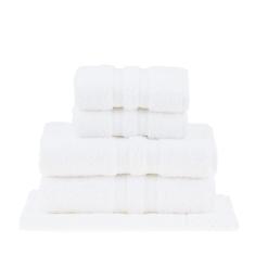 Jogo Toalhas Banho Algodão Egípcio Branco 5 Peças Buddemeyer