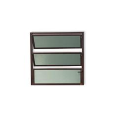 Janela de Alumínio Basculante 60x40cm Vidro Mini Boreal Plus Brimak Corten