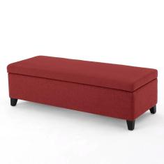 Recamier Bau Veneza 1,40M Suede Vermelho - Clique Decor
