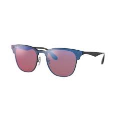 Óculos de Sol Ray Ban Blaze Clubmaster Rb3576n 153-7v/47 Preto - Lente Azul/violeta Espelhado