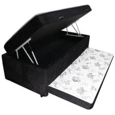 Cama Box Baú Conjugada D33 Solteiro Com Cama Auxiliar 3 Em 1 Bicama - 