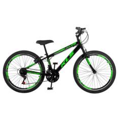 Bicicleta Aro 24 Alumínio Kls Sport Gold Freio V-Brake Mtb 21 Marchas,