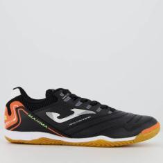 Chuteira Joma Maxima Futsal Preta e Laranja, 41