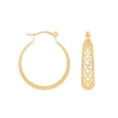 Brinco Rommanel Banhado Ouro Argola Com Estrelas Vazadas 523178