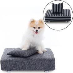 Cama Box Para Cachorro + 2 Travesseiros + 2 Capas - Caminha Pet - BF C