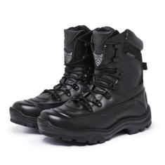Bota Coturno Militar Acero em Couro Tiger Pró Cano Médio, Preto