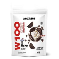 Whey Protein W100 Concentrado Refil 900g Nutrata, Cookies And Cream
