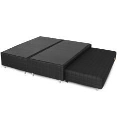 Box Queen Com Cama Auxiliar Bicama De Mola Bonnel 158x198x38cm - BF Colchões 