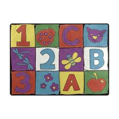 Tapete educativo infantil com alfabeto de pelúcia macia antiderrapante para quarto de bebê para sala de jogos, quarto, sala de aula, 1,2 m x 1,6 m