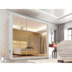 Roupeiro Panamá em MDP 3 Portas Espelhado Sallêto