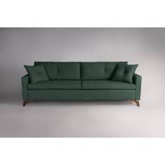 Sofá 190cm Pés Imbuia Viena Sofani Verde