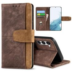 GANGANPRO Coldre de celular de negócios de couro para Samsung Galaxy S23 FE 5G, capa flip antiderrapante resistente a arranhões com suporte para cartão, capa carteira com suporte de 6,4 polegadas -