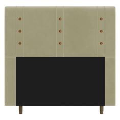 Cabeceira Cama Box Casal Queen Size Roma 160cm Suede Bege