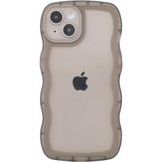 miyonsin Capa para iPhone 13 Pro Max, linda capa de telefone de silicone TPU macio em forma de moldura ondulada Kawaii com iPhone 13 Pro Max, capa protetora de telefone à prova de choque para mulheres