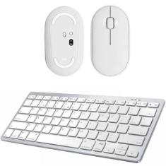 Teclado, Mouse Bluetooth Branco Para Notebook Dell - Bd net collection