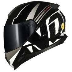 Capacete Moto Masculino Fechado Norisk Razor Full Branco, Preto Branco