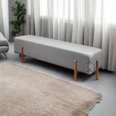 Recamier Luxo Madeira Maciça Eros Cinza