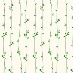 Papel De Parede Linhas Com Folhas Verde Adesivo Sala Quarto - LRP