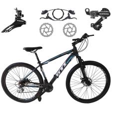 Bicicleta Aro 29 Gti Roma 21v Câmbios Shimano Freio a Disco Hidráulico Alumínio Garfo Com Suspensão-Unissex
