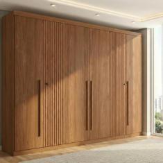 Guarda Roupa Casal Ripado 6 Portas 4 Gavetas Antony - Santos Andirá