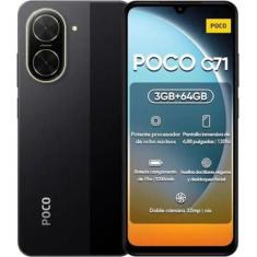 Smartphone Xiaomi Poco C71 64GB 3GB RAM Dual SIM Tela 6.88 - Preto, 64