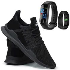 Tênis Caminhada Leve Confortável Fitness + Pulseira