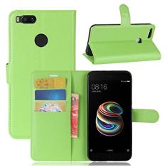 XIAOMI Capa para Mi 5X, carteira flip de couro PU premium com compartimento para cartão, suporte e fecho magnético [capa interior à prova de choque de TPU] Compatível com XIAOMI Mi 5X