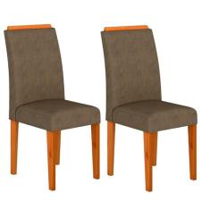 Kit 02 Cadeiras Londres Wood Cinamomo/Capuccino - Moveis Arapongas Cinamomo/capuccino 02