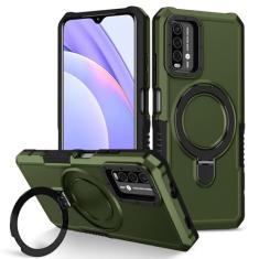 Compatível com Xiaomi Redmi A1/A2 Capa elegante e minimalista fina, suporte de anel de metal à prova de choque, capa protetora resistente para PC [proteção militar contra quedas] compatível com A1/A2(