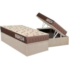 Conjunto Box Baú Solteiro: Colchão Espuma Orthoflex D33 Comfortpedic +