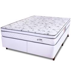 Cama Box Queen Colchão Molas Ensacadas Com Pillow e Box Courvin 158x198x58cm - bf Colchões