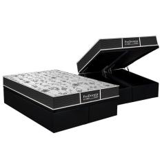 Conjunto Box Baú King: Colchão Molas Probel Prolastic ProDormir Sleep + Base crc Courano Black (193x203)