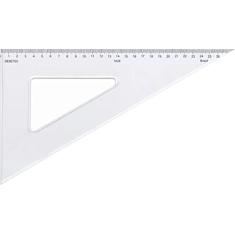 Esquadro 60° de 28 cm em Acrílico Cristal com Escala 1628, Trident, Incolor