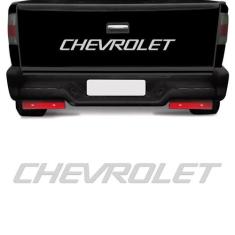 Faixa Chevrolet S10 1995/2000 Tampa Traseira Adesivo Prata - SPORTINOX