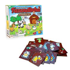 Jogo da Memória Fazendinha em Madeira Educativo Pedagógico