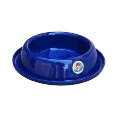 Comedouro Tigela Alumínio Azul Para Cães E Gatos Vida Mansa - 200ml