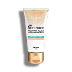Protetor Solar Facial L'Oréal UV Defender Antioleosidade Cor Clara FPS 60 com 40g 40g