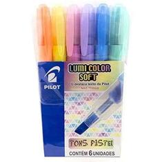 Marcador Pilot Lumi Color 200-Sl 6 Cores Tons Pastel 108548432 27621
