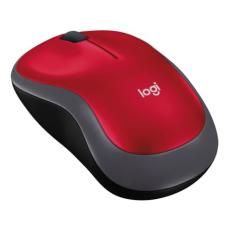 Mouse sem fio Logitech M185 2.4GHz com receptor USB, Design Ambidestro Compacto, Conexão USB e Pilha Inclusa - Vermelho