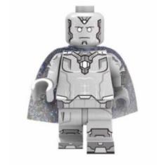 Boneco Blocos De Montar Visão Prateado Wandavision