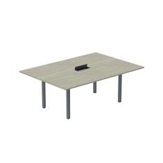 Mesa Reunião 200cm X 140cm Mrcpb2014 Nogueira casblanca/Grafito